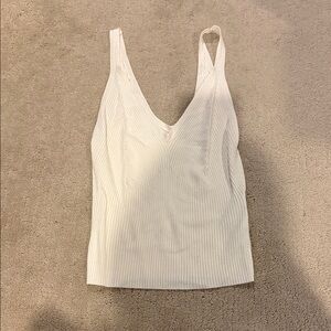Abercrombie & Fitch Ivory Ribbed Camisole